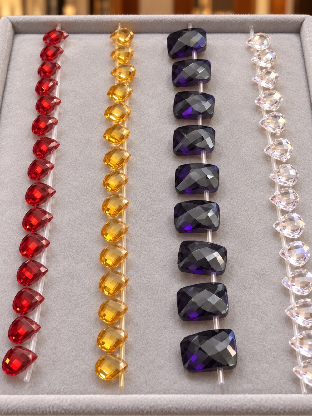 Faceted CZ stones already drilled and ready for jewelry making
